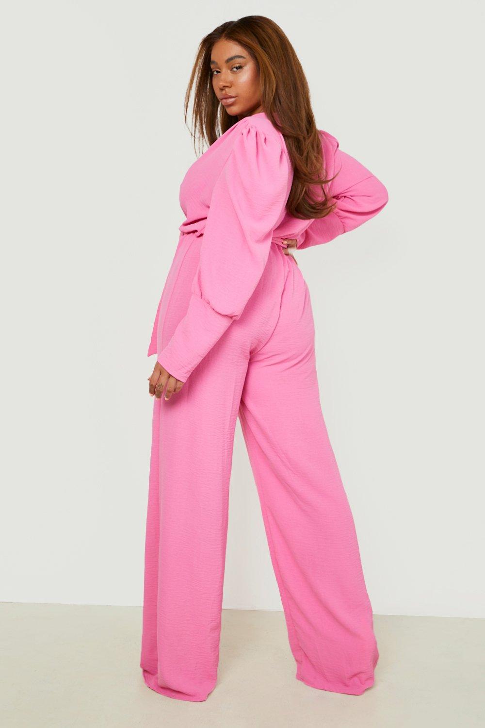 Puff cheap shoulder jumpsuit